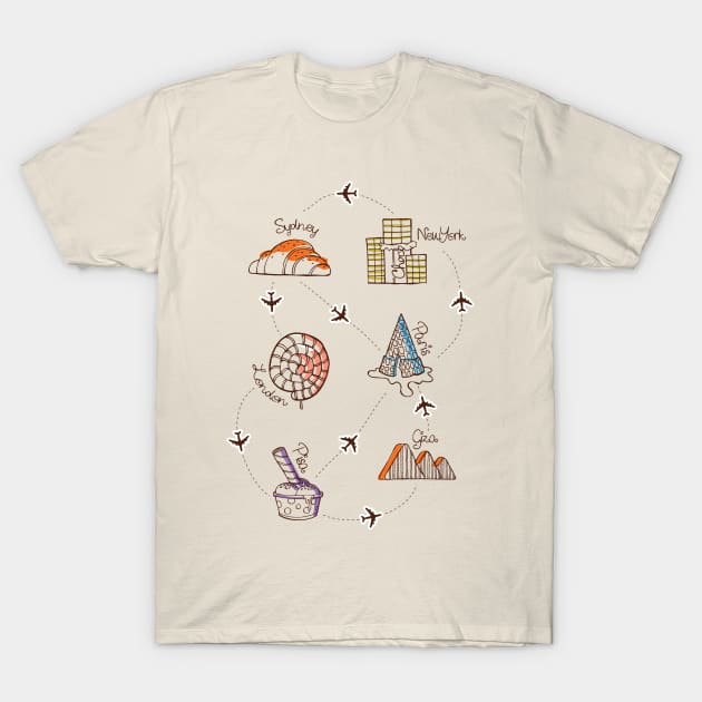 Sweet Travel Final T-Shirt by astronaut